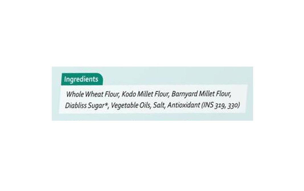 Diabliss Diabetic Friendly Millet Cookies   Box  150 grams
